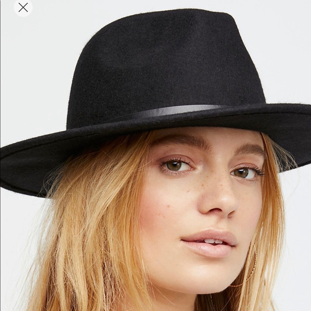 Free People Wythe Leather Band Felt Hat